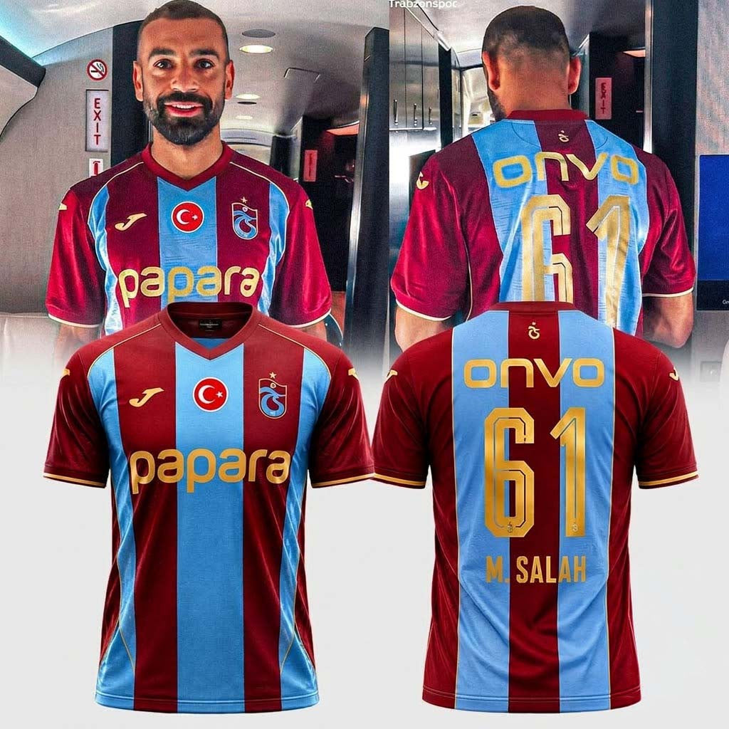 Mohamed Salah Number #61 Trabzonspor Jersey Shirt Mohamed Salah Merch Gift For Fans - Merchluma