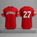 Detroit Red Wings x Detroit Tigers 2026 Baseball Jersey Best Gifts For Baseball Fans - Merchluma