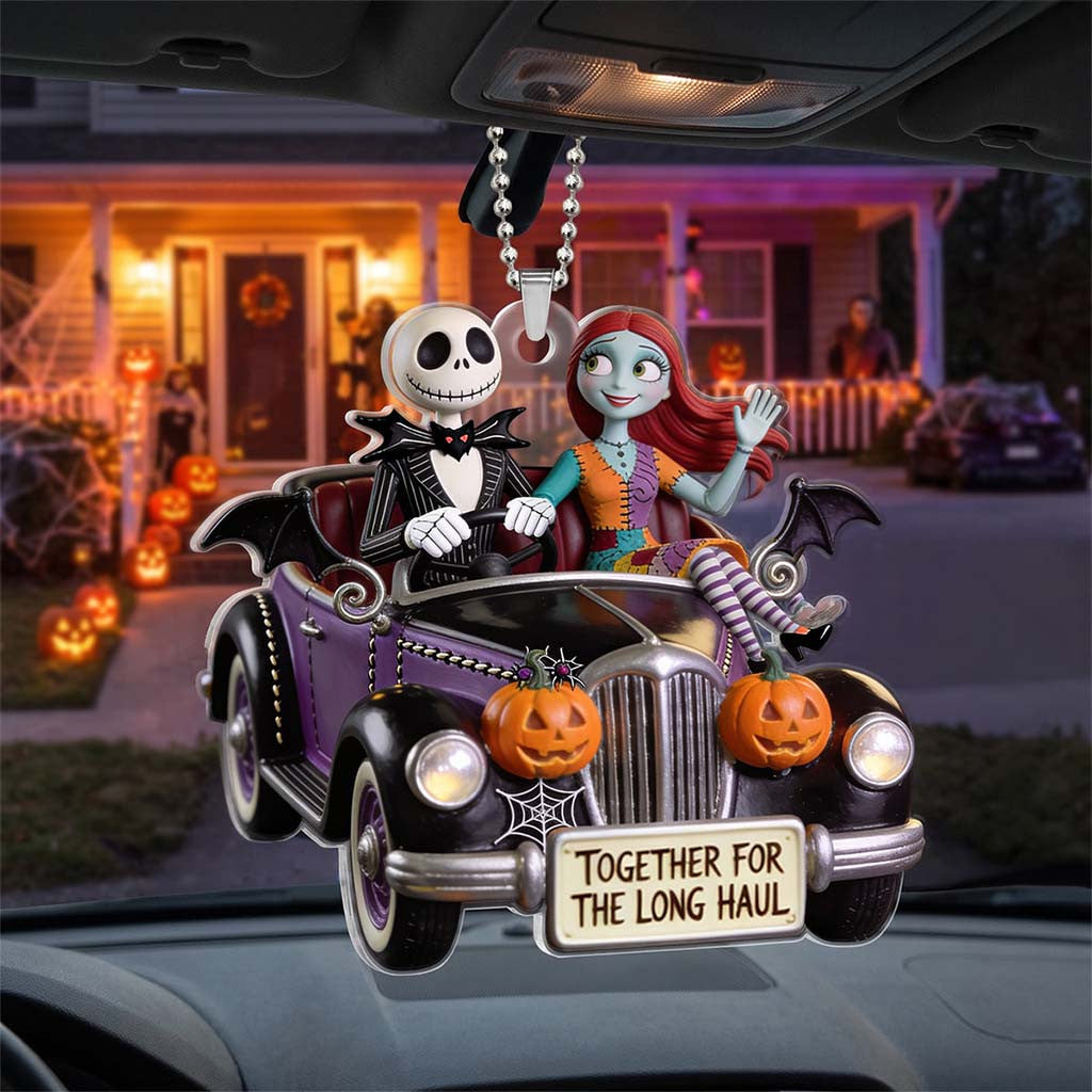 Jack and Sally Together For The Long Haul Car Ornament The Nightmare Before Christmas Ornament - Merchluma