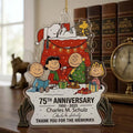 Peanuts Snoopy 75th Anniversary Christmas Ornament Holiday Home Decor Gift For Friends - Merchluma