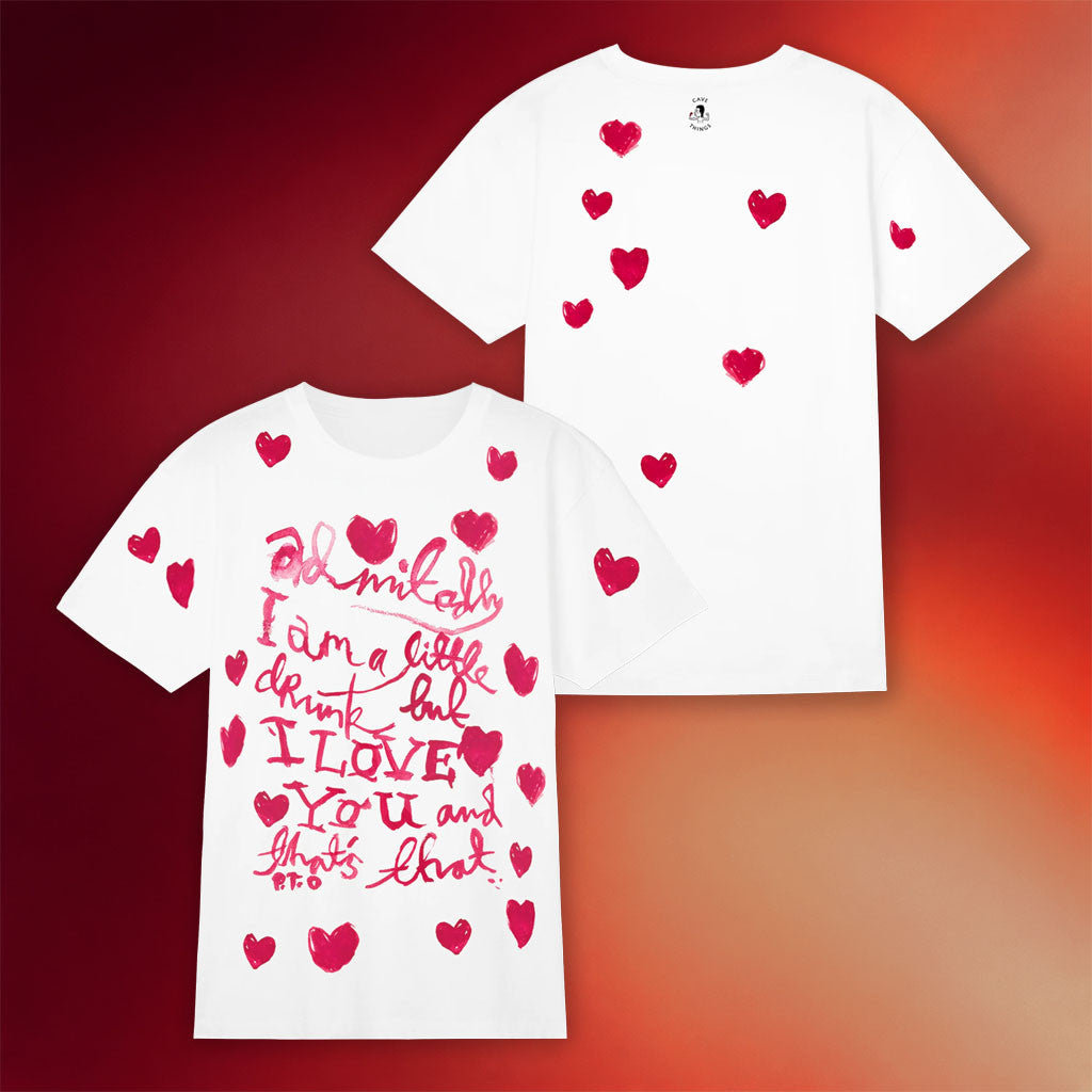 Nick Cave Merch 2026 Admitadly T-Shirt White Heart Shirt Gift For Music Fans - Merchluma