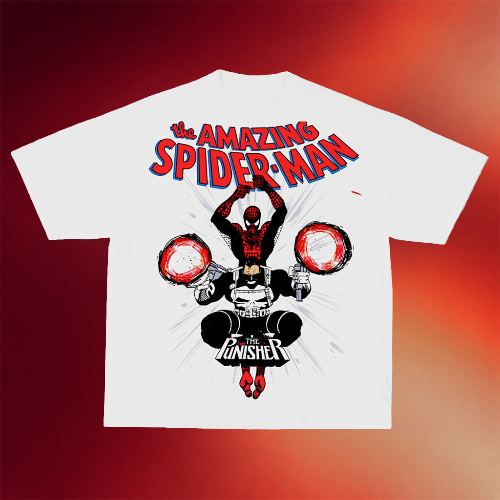 ItsbyNate Merch 2026 Friendly Neighbor Collection T-Shirt The Punisher X Spider-Man Merch Gifts - Merchluma