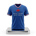 Buffalo Bills Sorry I Broke Your Table 2026 V-Neck Shirt Buffalo Bills Merch Gifts For Fan - Merchluma