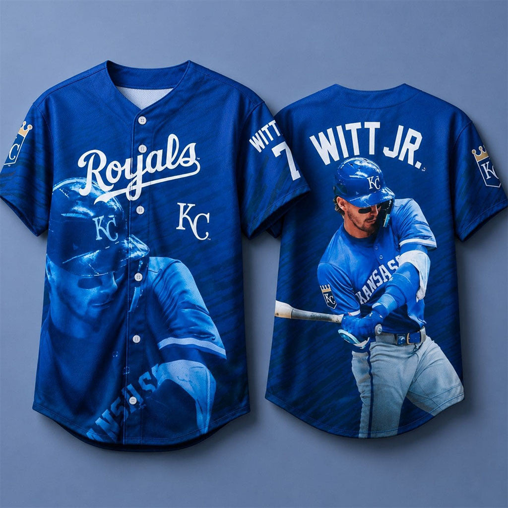 KC Royals Bobby Witt Jr #7 Jersey Kansas City Royals Merch Gifts For Baseball Fans - Merchluma