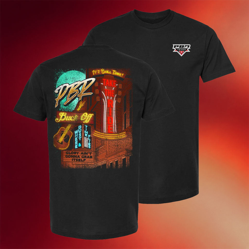 PBR Merch 2026 PBR Teams Nashville Neon Bar Sign T-Shirt Black Gift For Husband - Merchluma