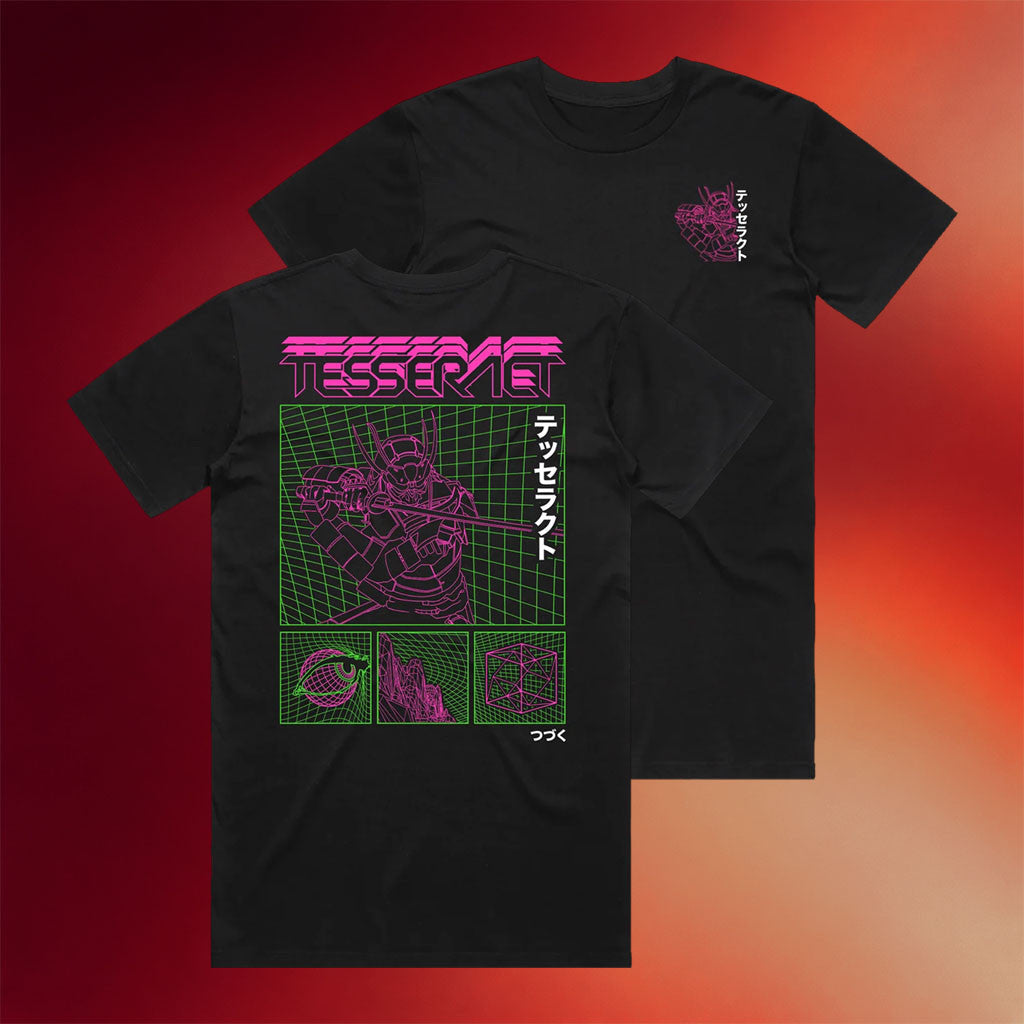 Tesseract Merch 2026 Neon Samurai T-Shirt Black Music Gift Ideas For Guys - Merchluma