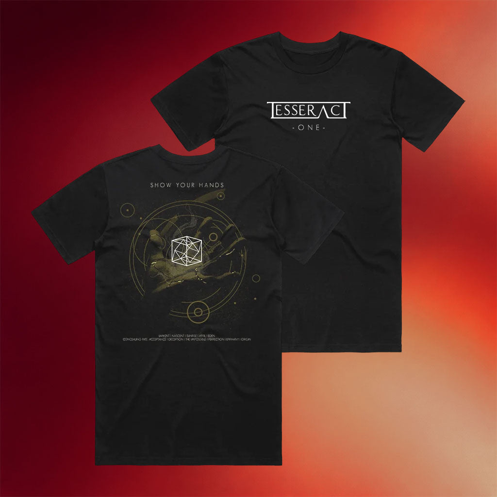 Tesseract Merch 2026 One Reissue T-Shirt Black Show Your Hands Shirt Gift For Band Fans - Merchluma