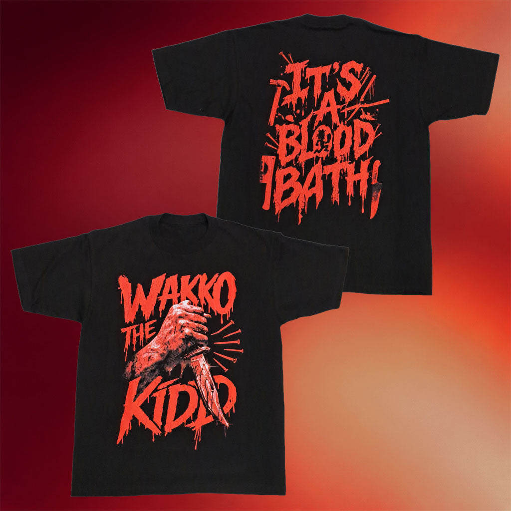 Wakko Exotics Merch 2026 Wakko The Kidd Blood Bath Black T-Shirt Music Related Gifts For Guys - Merchluma