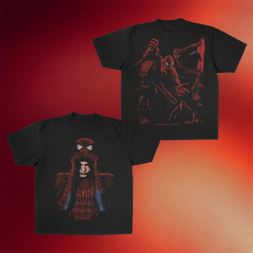 Younger You Merch 2026 Spider Man Mask On T-Shirt Black Present For Superhero Fans - Merchluma