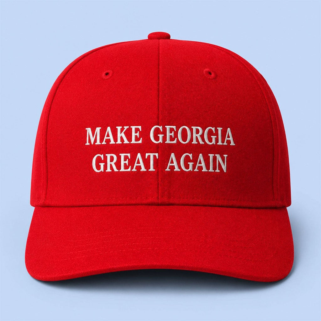 Make Georgia Great Again Hat Red Embroidered MAGA Merch Gifts For Dad - Merchluma
