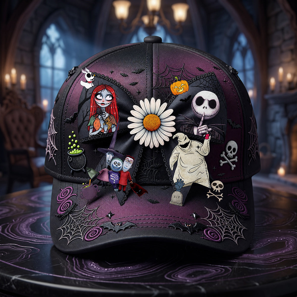Personalized The Nightmare Before Christmas Hat Halloween Cap Gifts For Horror Lovers - Merchluma