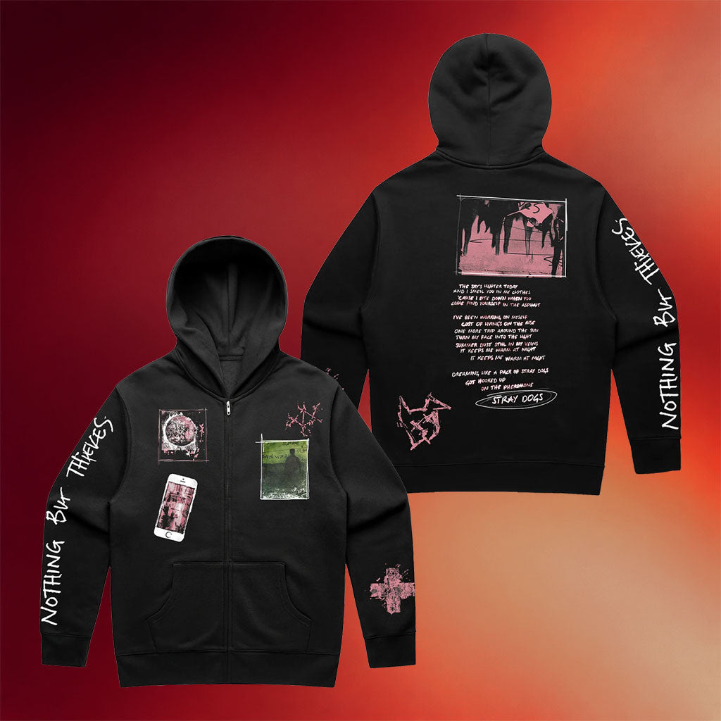 Nothing But Thieves Merch 2026 Stray Dogs Zip Hoodie Gifts For Rock Music Lovers - Merchluma
