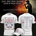 Zac Brown Band x Boston Red Sox Merch Love and Fear Tour 2026 T-Shirt White Gifts For Brother - Merchluma