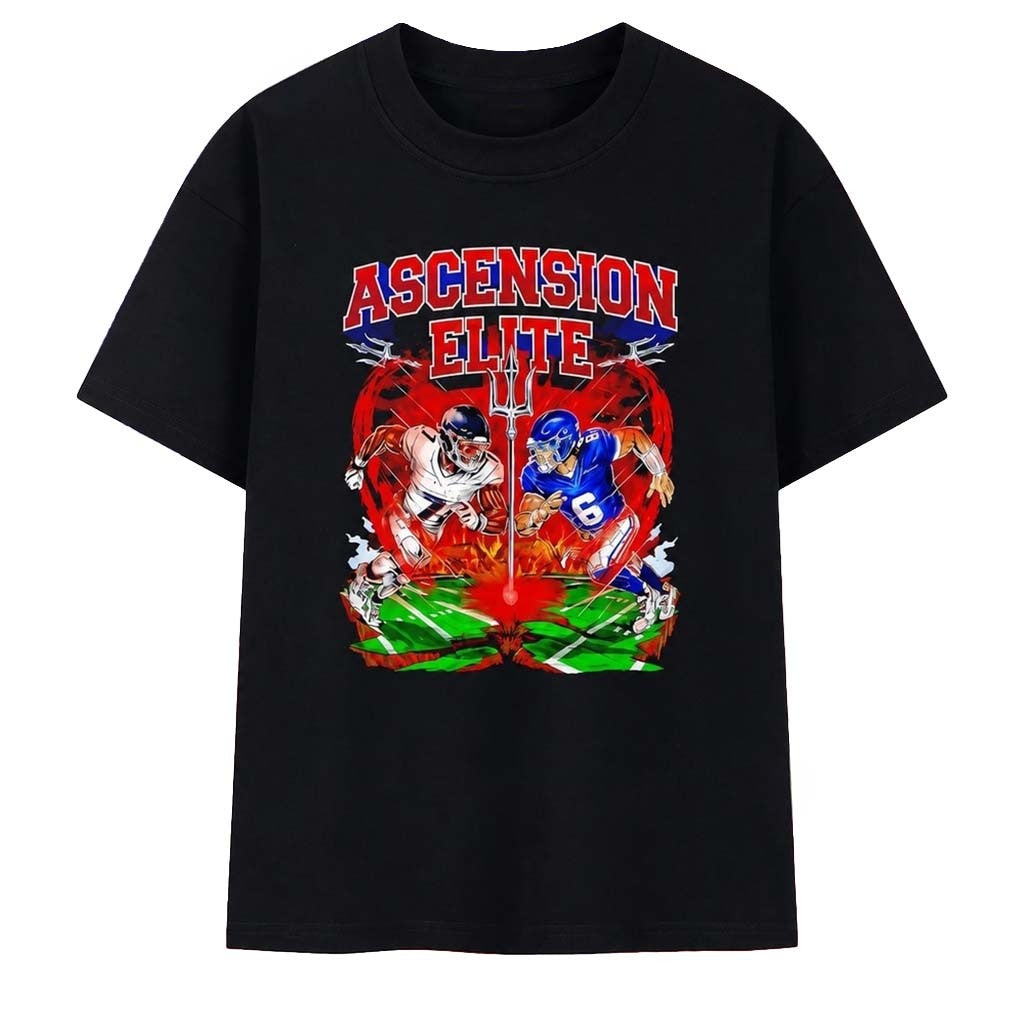 Ascension Elite Football Players Fire Field Face Off T-Shirt Game Day Merch Football Fan Gifts - Merchluma