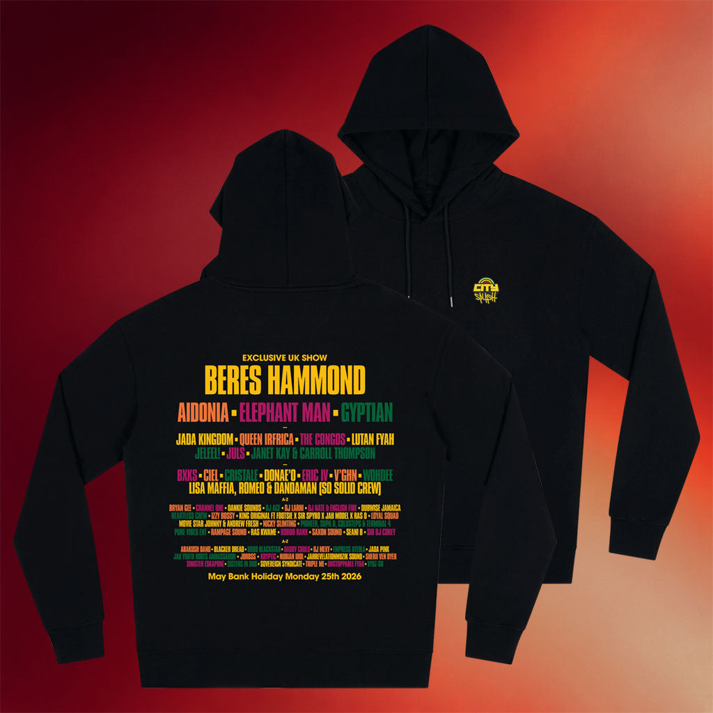 City Splash Merch 2026 Line Up Hoodie Black UK Music Event Apparel Present For Fans - Merchluma
