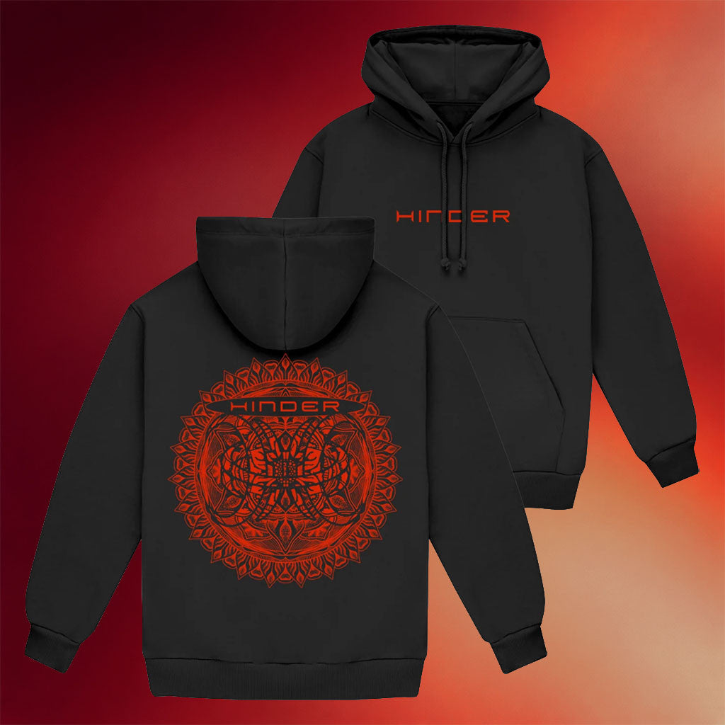 Hinder Music Merch 2026 Mandala Hoodie Black Presents For Rock Lovers - Merchluma
