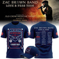 Zac Brown Band x Boston Red Sox Merch Love and Fear Tour 2026 T-Shirt Navy Gifts For Him - Merchluma