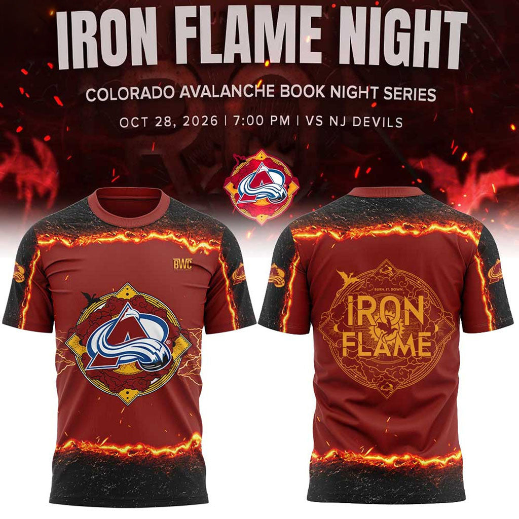 Colorado Avalanche Fourth Wing Night Book Night Series T-Shirt Colorado Avalanche Merch Gifts - Merchluma