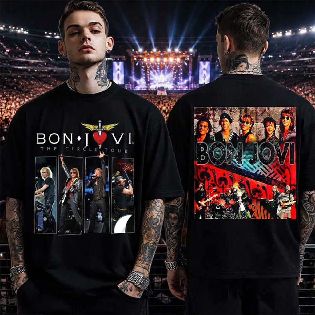 Bon Jovi Forever Tour Merch 2026 Bon Jovi The Circle Tour T-Shirt Concert Rock Band Fan Gear - Merchluma