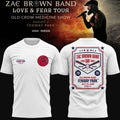 Zac Brown Band x Boston Red Sox Merch Love and Fear Tour 2026 T-Shirt Music Fan Gear - Merchluma