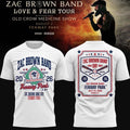 Zac Brown Band x Boston Red Sox Merch Love and Fear Tour 2026 T-Shirt White Husband Gifts - Merchluma