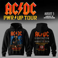 AC DC Power Up Tour 2026 Edmonton Hoodie AC DC Concert Merch Best Gift For Band Fans - Merchluma