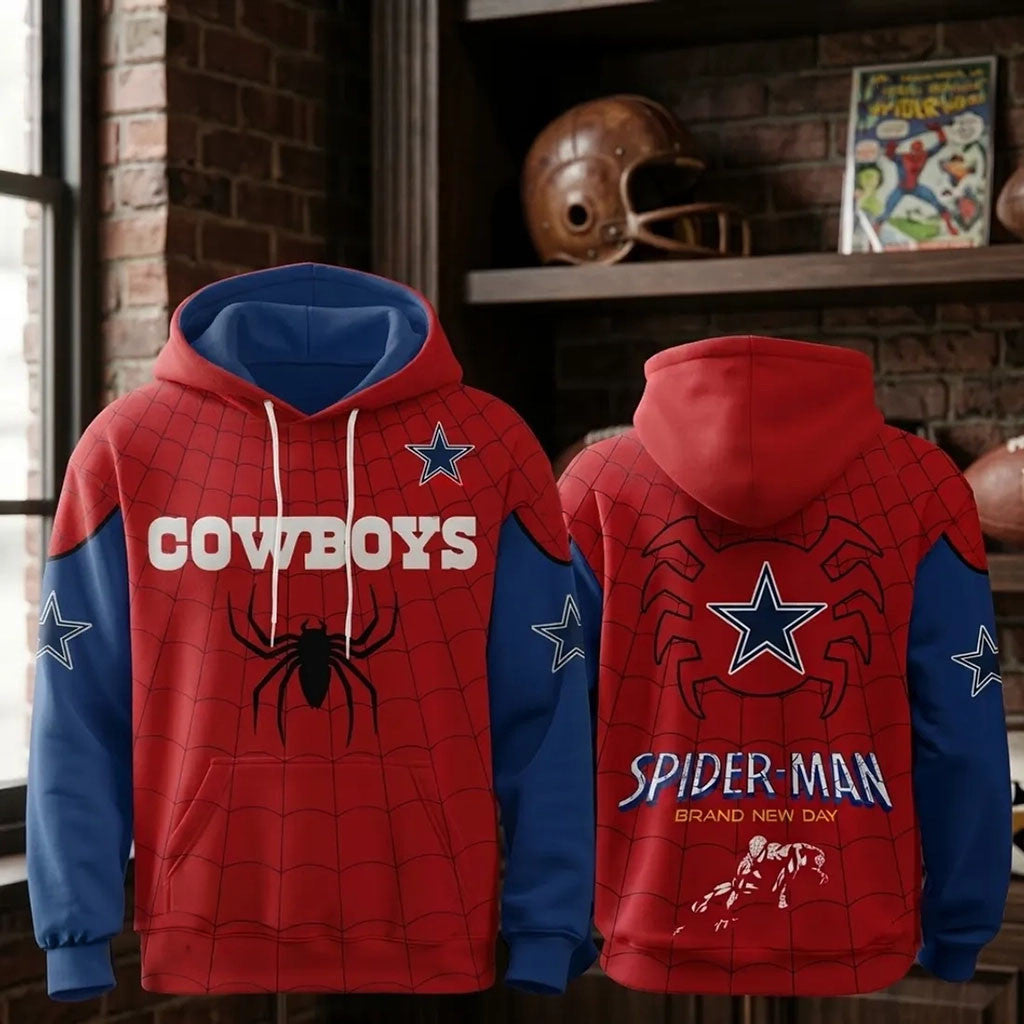 Dallas Cowboys X Spider-Man Brand New Day Hoodie Dallas Cowboys Merch Gift For Brothers - Merchluma