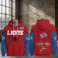 Detroit Lions X Spider-Man Brand New Day Hoodie 2026 Detroit Lions Merch Gift For Husband - Merchluma