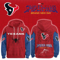 Houston Texans Spider-Man Brand New Day Red Hoodie Houston Texans Merch Gift For Him - Merchluma