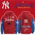 New York Yankees x Spider-Man Brand New Day 2026 Hoodie NY Yankees Merch Brother Gifts - Merchluma