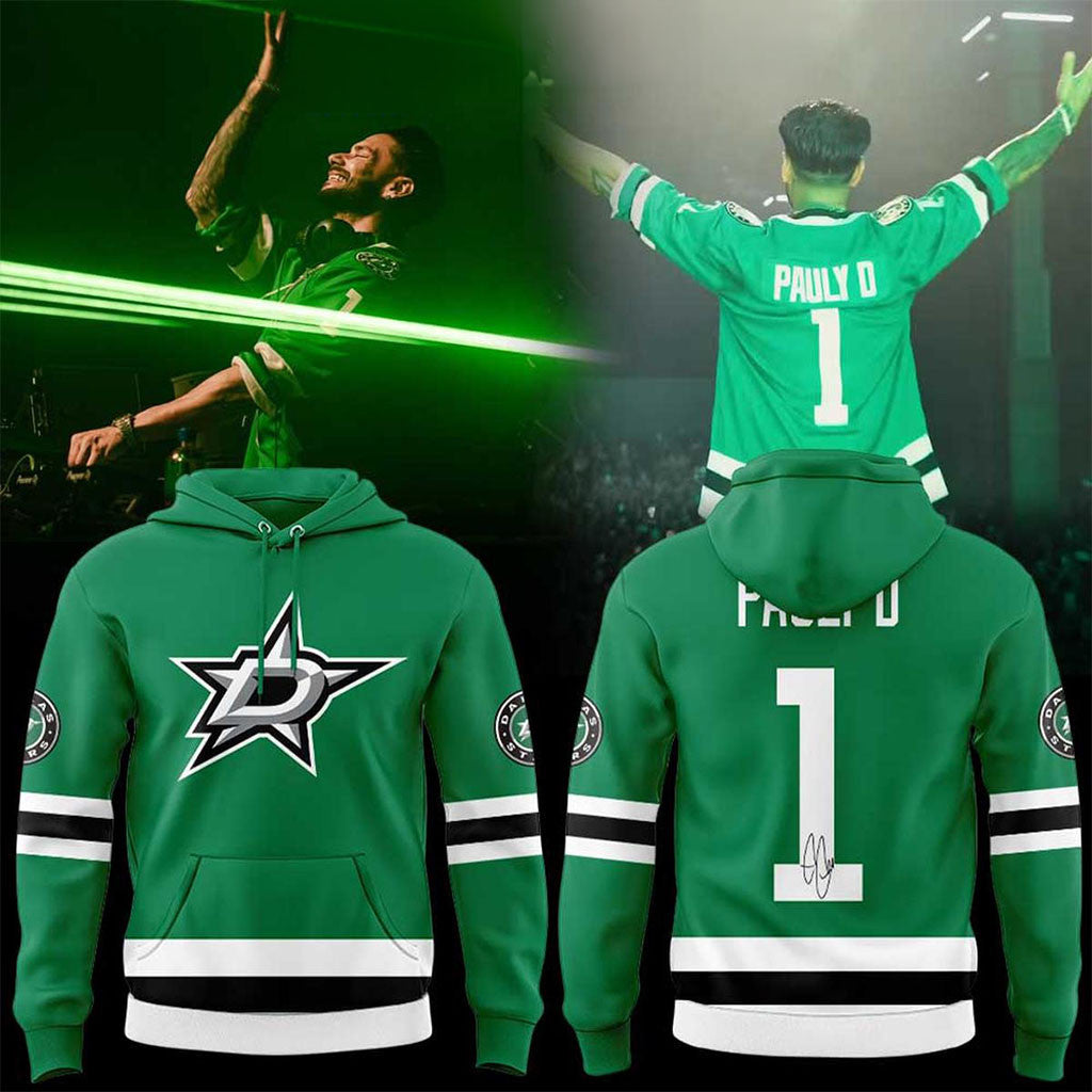 Dallas Stars X DJ Pauly D Hoodie Dallas Stars Merch Present For Hockey Fans - Merchluma