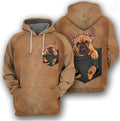 French Bulldog In Pocket Hoodie Funny Dog Hoodie Gift For French Bulldog Lovers - Merchluma