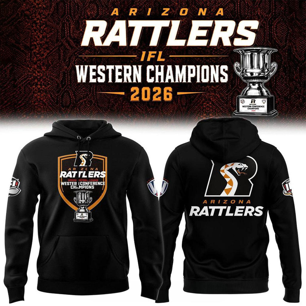 Arizona Rattlers IFL 2026 Western Conference Champions Hoodie Arizona Rattlers Winner Merch - Merchluma