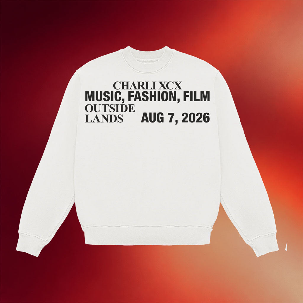 Charli XCX Merch 2026 Music Fashion Film Outside Lands Crewneck Sweatshirt Gift for Music Fans - Merchluma