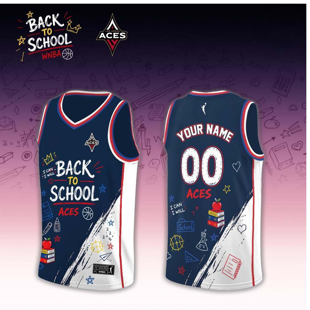 Custom Las Vegas Aces x Back To School 2026 Basketball Jersey Aces Merch Fan Gift Ideas - Merchluma