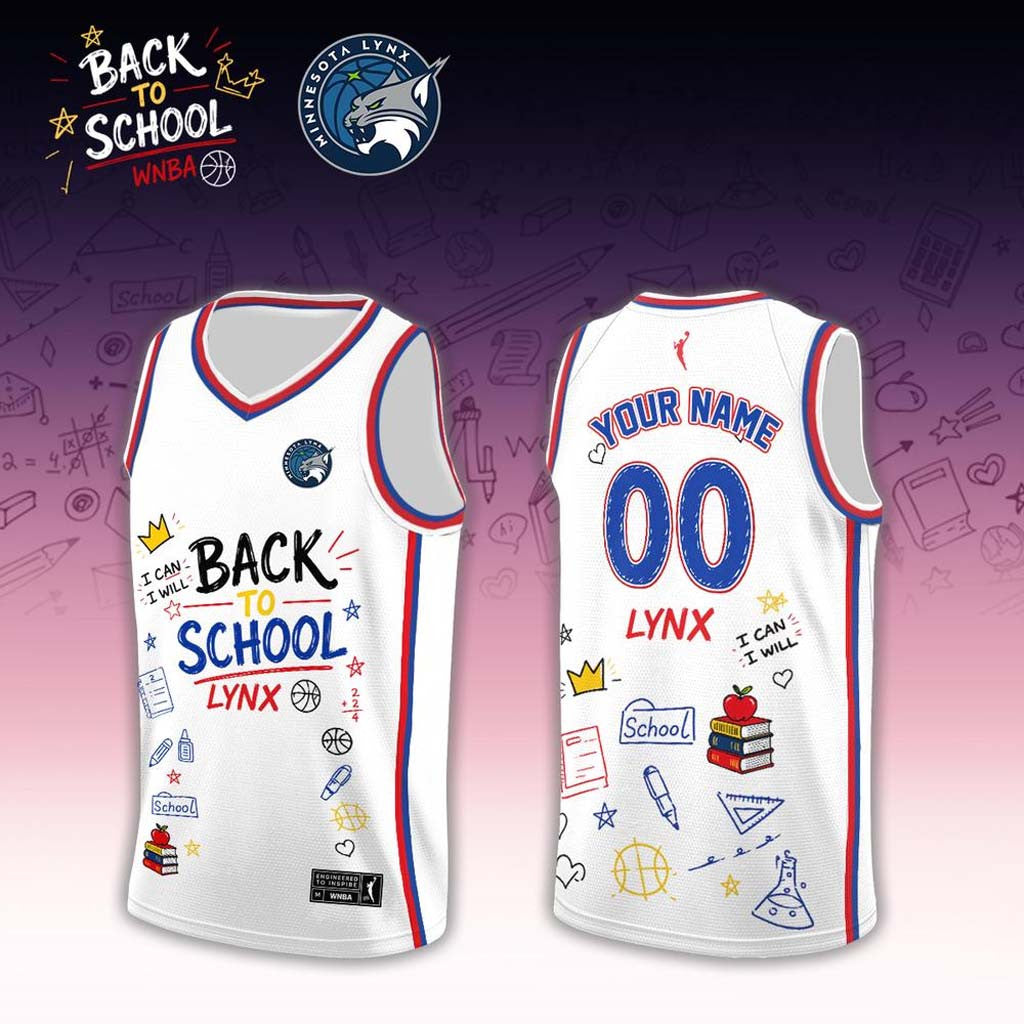 Personalized Minnesota Lynx x Back To School 2026 White Basketball Jersey Minnesota Lynx Merch - Merchluma