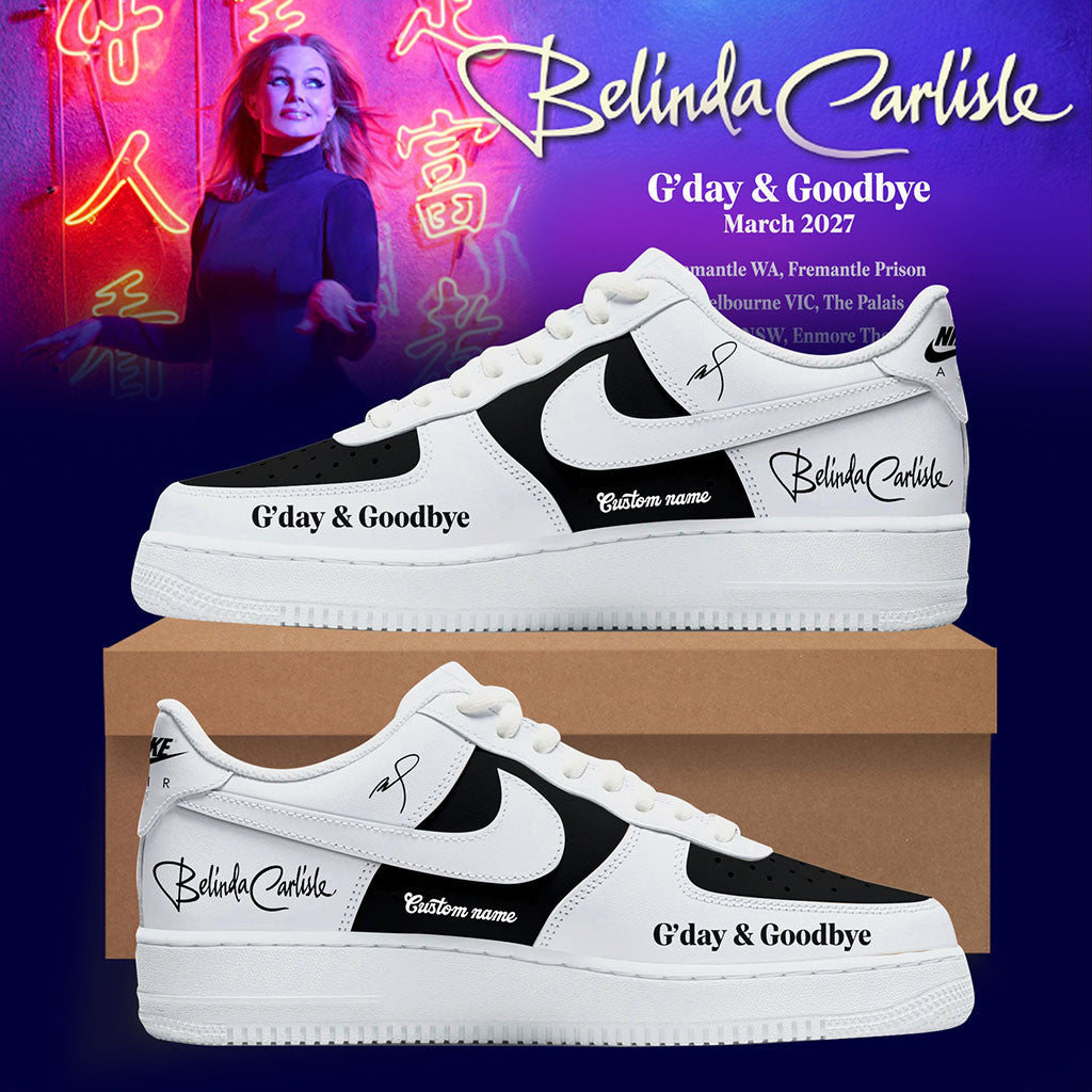 Personalized Belinda Carlisle Merch 2026 G'day And Goodbye Australia Tour Sneakers Gift For Fan - Merchluma