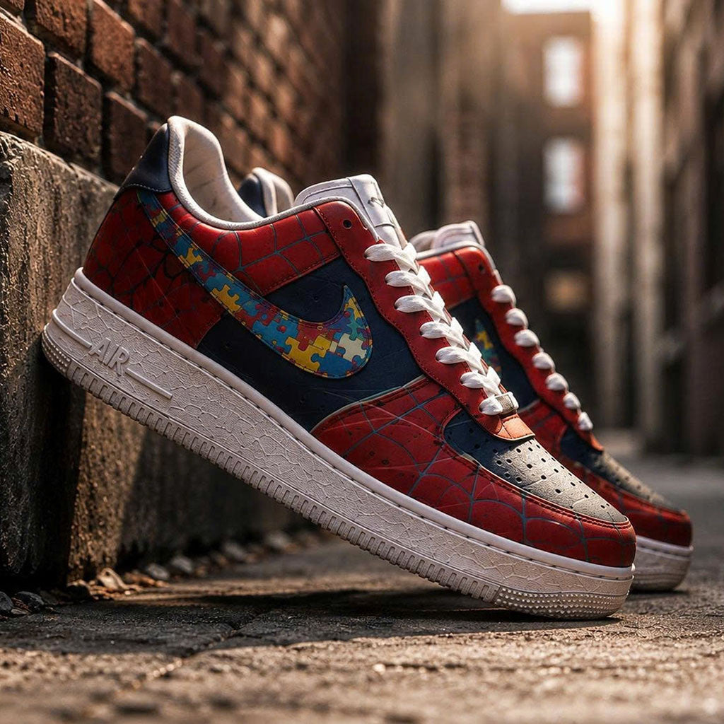Spider-Man Brand New Day Autism Puzzle Piece Sneakers Autism Awareness Merch Gift For Son - Merchluma