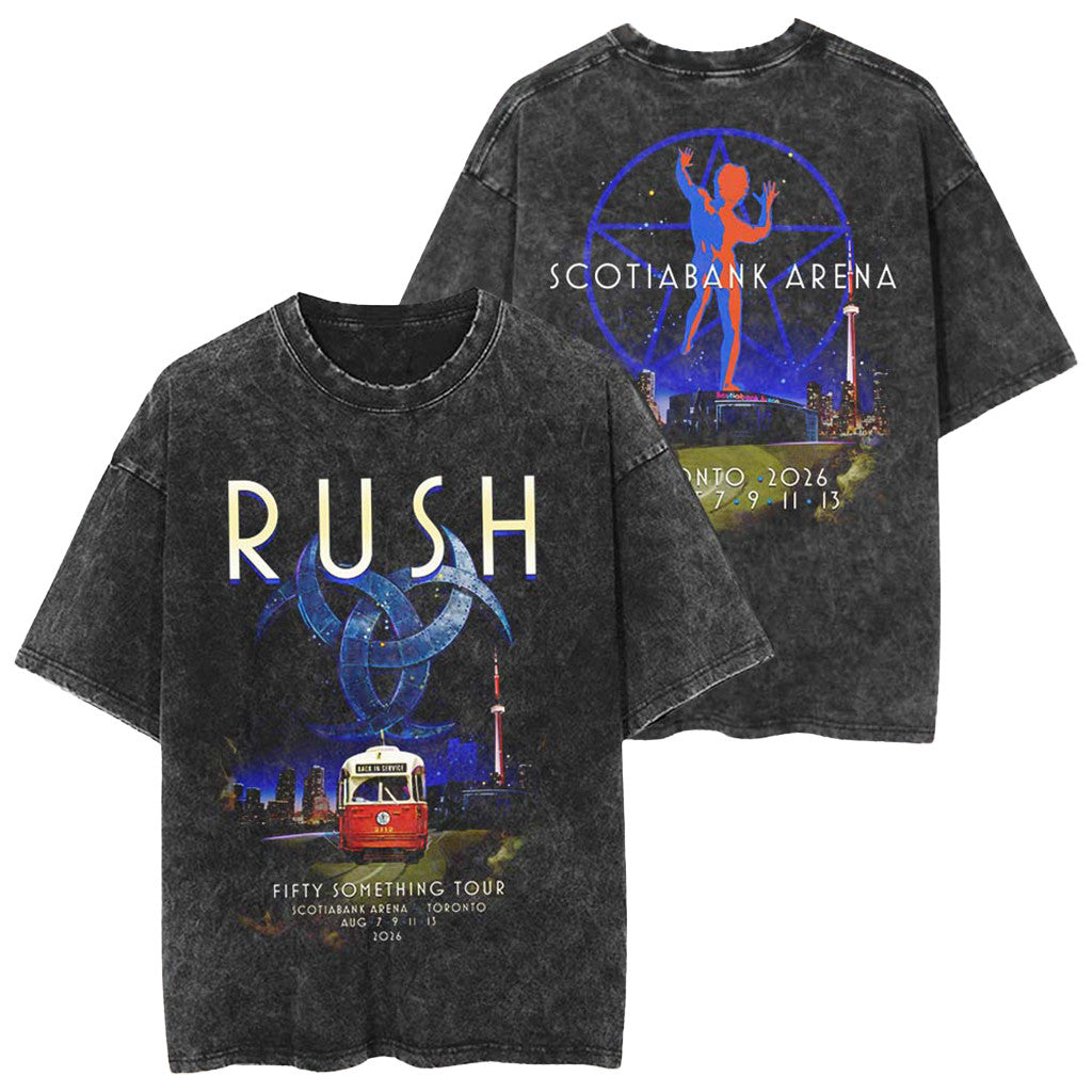 Rush Toronto ON Canada 2026 Event At Scotiabank Arena On August Washed T-Shirt Rush Merch - Merchluma