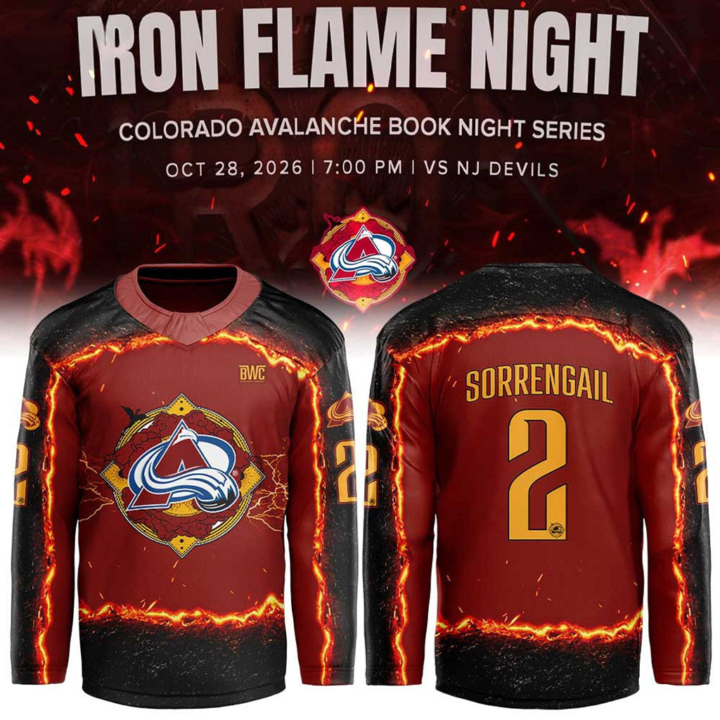 Colorado Avalanche Fourth Wing Night Book Night Series Hockey Jersey #2 Sorrengail Jersey - Merchluma