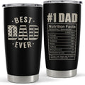 Best Dad Ever Tumbler #1 Dad Nutrition Facts Cup Best Father's Day Gift - Merchluma