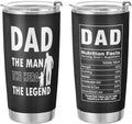 Dad The Man The Hero The Legend Tumbler Dad Nutrition Facts Travel Mug Birthday Gifts - Merchluma