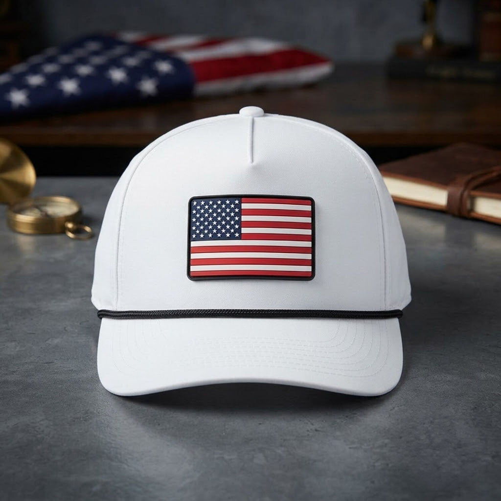 Dan Cevette American Flag Hat White Dan Cevette Merch Patriotic Gift Ideas - Merchluma