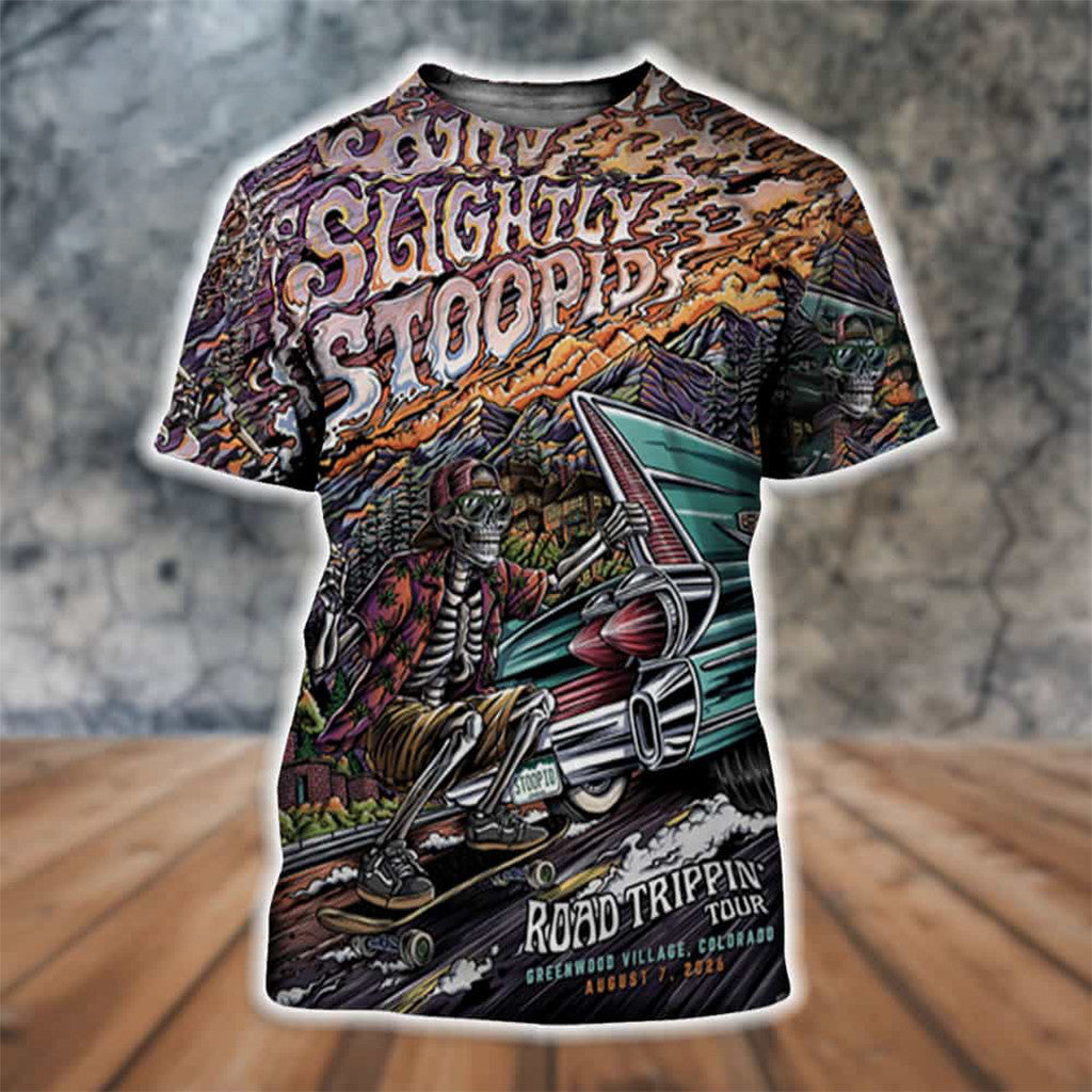 Slightly Stoopid Merch Road Trippin Tour 2026 Greenwood Village Colorado Concert Shirt - Merchluma