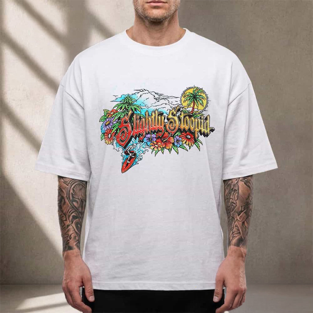 Slightly Stoopid Merch Road Trippin Tour 2026 Floral Coco Tree T-Shirt Gifts For Fans - Merchluma