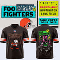 Cleveland Browns X Foo Fighters Merch 2026 Take Cover Tour Jersey Present For Football Fans - Merchluma