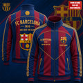 Personalized Barca FC 1899 Sport Stand Collar Jacket FC Barcelona Merch Football Fan Gift Ideas - Merchluma