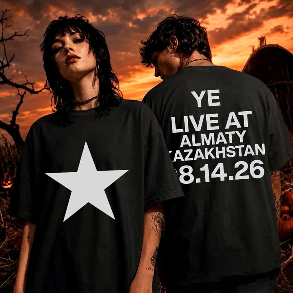 Kanye West Merch Ye Live At Almaty Central Stadium On August 14 2026 Almaty Kazakhstan T-Shirt - Merchluma