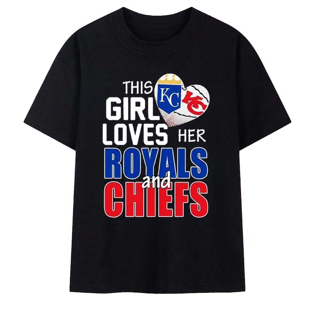 This Girl Loves Her Missouri Sports Royals And Chiefs Logo 2025 T-Shirt Gifts For Sports Fan - Merchluma