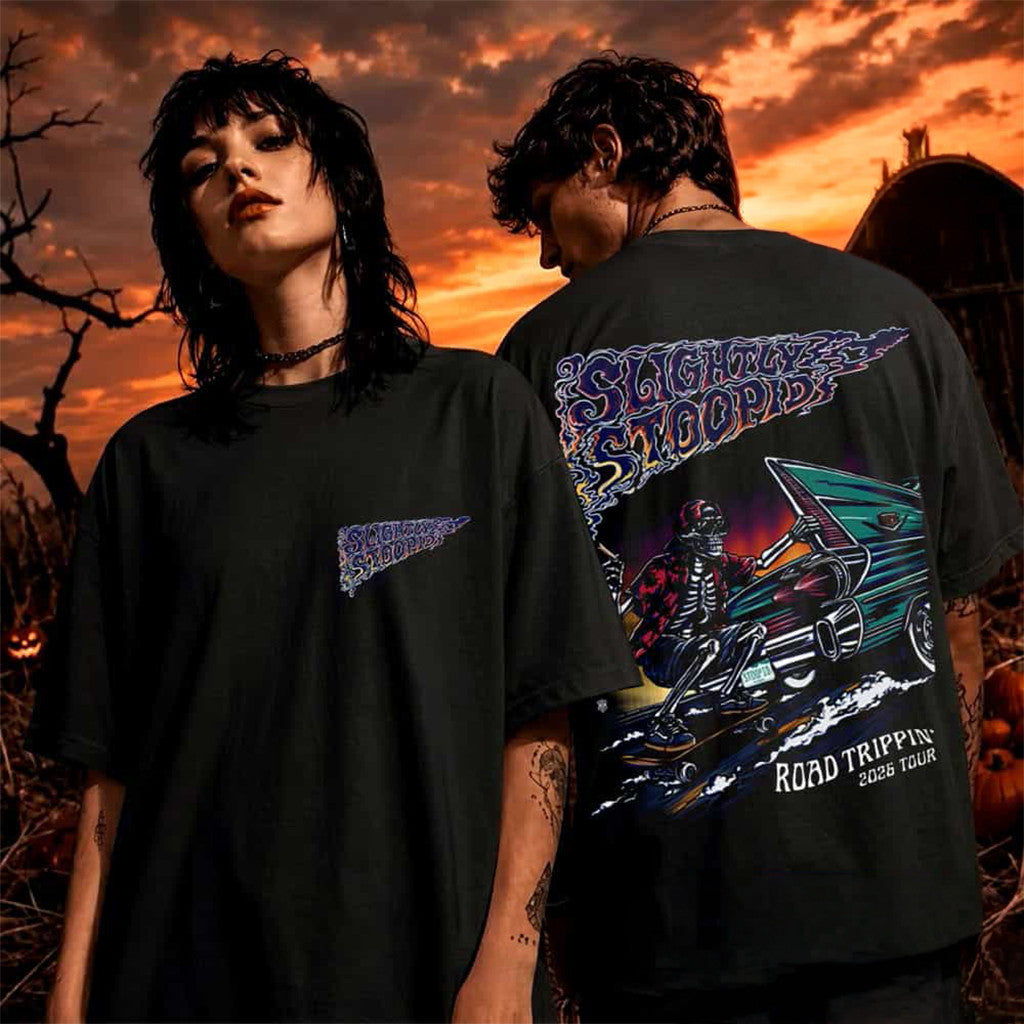 Slightly Stoopid Merch Road Trippin Tour 2026 Greenwood Village Colorado Concert T-Shirt - Merchluma